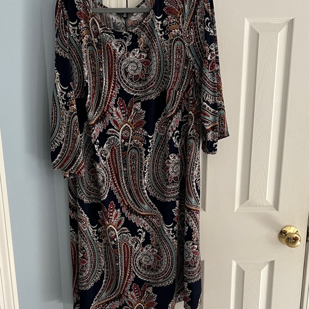 Paisley Print Navy Women’s Dress